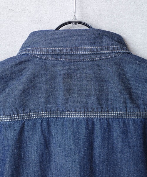 HOUSTON(ヒューストン)の「【T13】【HOUSTON】USN COTTON S/S WORK SHIRT 41084(シャツ/ブラウス・メンズ・ブルー系その他/ブルー系その他2/インディゴブルー・MEDIUM/LARGE/X-LARGE)」の14枚目の写真
