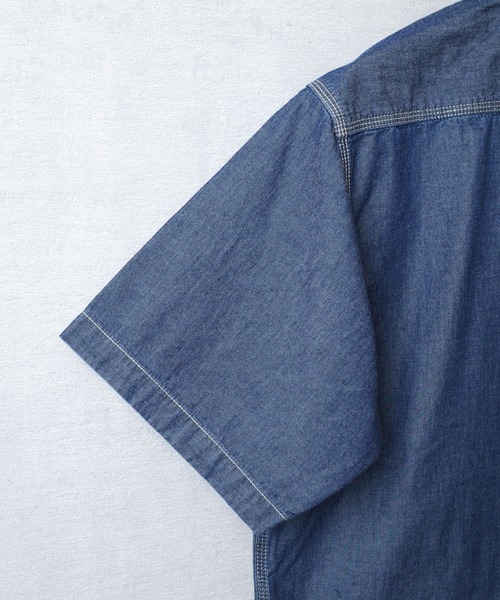 HOUSTON(ヒューストン)の「【T13】【HOUSTON】USN COTTON S/S WORK SHIRT 41084(シャツ/ブラウス・メンズ・ブルー系その他/ブルー系その他2/インディゴブルー・MEDIUM/LARGE/X-LARGE)」の15枚目の写真