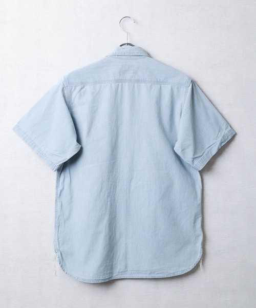 HOUSTON(ヒューストン)の「【T13】【HOUSTON】USN COTTON S/S WORK SHIRT 41084(シャツ/ブラウス・メンズ・ブルー系その他/ブルー系その他2/インディゴブルー・MEDIUM/LARGE/X-LARGE)」の5枚目の写真