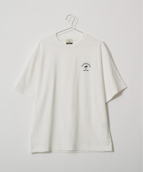 Sunny Smith(サニースミス)の「【SUNNY SMITH】ヤシの木アーチロゴワンポイント刺繍Tシャツ(Tシャツ/カットソー・メンズ・ホワイト/アッシュ/スミクロ・MEDIUM/LARGE)」の17枚目の写真