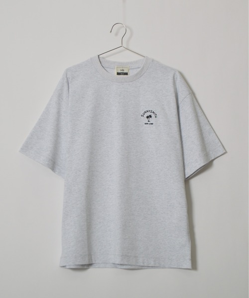 Sunny Smith(サニースミス)の「【SUNNY SMITH】ヤシの木アーチロゴワンポイント刺繍Tシャツ(Tシャツ/カットソー・メンズ・ホワイト/アッシュ/スミクロ・MEDIUM/LARGE)」の19枚目の写真