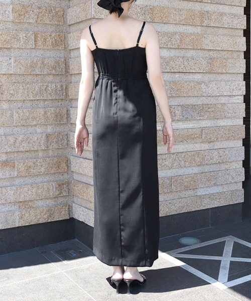 DONOBAN(ドノバン)の「【ANDRESD】dropped pearl dress セレモニー 結婚式 二次会 同窓会 成人式 入学式 卒業式 お呼ばれ パーティードレス オケージョンドレス(ワンピース・レディース・ブラック/ベージュ/チャコール・S/M/L)」の7枚目の写真