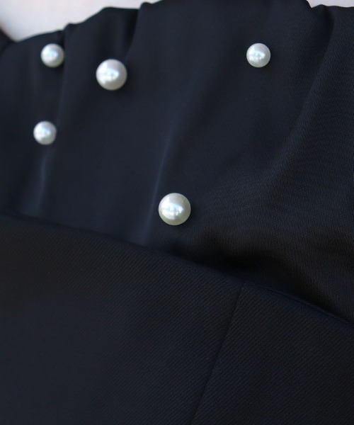 DONOBAN(ドノバン)の「【ANDRESD】dropped pearl dress セレモニー 結婚式 二次会 同窓会 成人式 入学式 卒業式 お呼ばれ パーティードレス オケージョンドレス(ワンピース・レディース・ブラック/ベージュ/チャコール・S/M/L)」の9枚目の写真