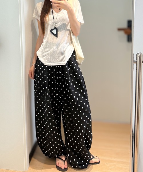 ニーナ 美品 45rpm リネン混 パンツ 45Rリネンダックの908ペグトップパンツ: WOMEN｜45R