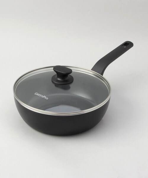 エッセンス フライパン 24cm 深型 ガラス蓋付き ＜GreenPan グリーン