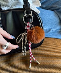 CIAOPANIC TYPY | ファー×リボンキーチャーム(キーホルダー)