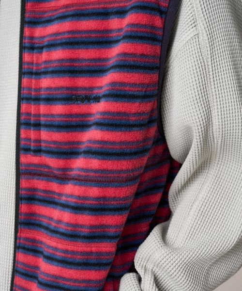 Gramicci（グラミチ）の「THERMAL FLEECE REVERSIBLE VEST｜サーマルフリースリバーシブルベスト（ベスト・メンズ・ブラウン系/ヘザーグレー/グリーン系その他/ネイビー/レッド系その他・M/S/XS/XXL/XL/L）」の14枚目の写真