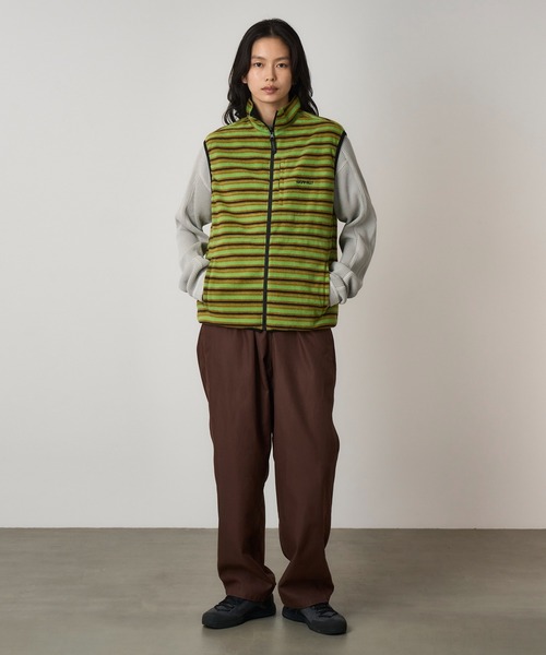 Gramicci（グラミチ）の「THERMAL FLEECE REVERSIBLE VEST｜サーマルフリースリバーシブルベスト（ベスト・メンズ・ブラウン系/ヘザーグレー/グリーン系その他/ネイビー/レッド系その他・M/S/XS/XXL/XL/L）」の8枚目の写真