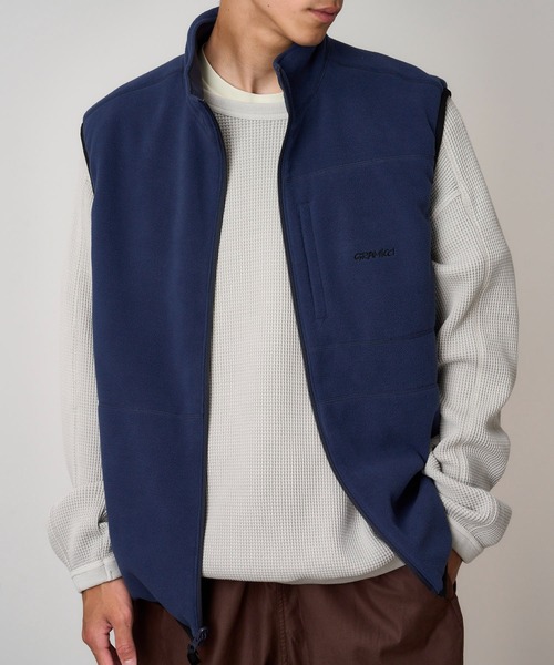 Gramicci（グラミチ）の「THERMAL FLEECE REVERSIBLE VEST｜サーマルフリースリバーシブルベスト（ベスト・メンズ・ブラウン系/ヘザーグレー/グリーン系その他/ネイビー/レッド系その他・M/S/XS/XXL/XL/L）」の18枚目の写真