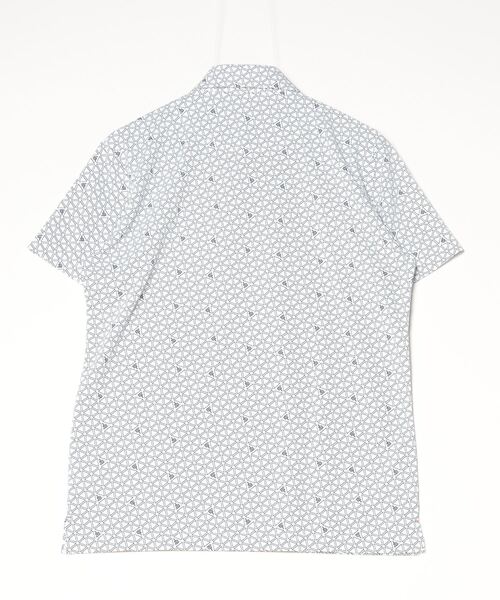 le coq sportif GOLF(ルコックスポルティフゴルフ)の「【le coq sportif GOLF】吸汗速乾/UVカットストレッチジャガード半袖シャツ ゴルフウェア(ポロシャツ・メンズ・ベージュ/ネイビー/ホワイト・M/L/XL/3L)」の9枚目の写真