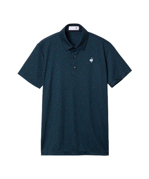 le coq sportif GOLF(ルコックスポルティフゴルフ)の「【le coq sportif GOLF】吸汗速乾/UVカットストレッチジャガード半袖シャツ ゴルフウェア(ポロシャツ・メンズ・ベージュ/ネイビー/ホワイト・M/L/XL/3L)」の3枚目の写真