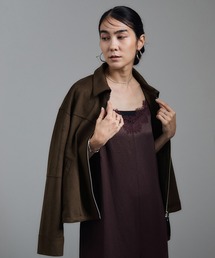 SALON adam et rope' | 【WEB限定】スウェードライクダブルジップブルゾン(ブルゾン)