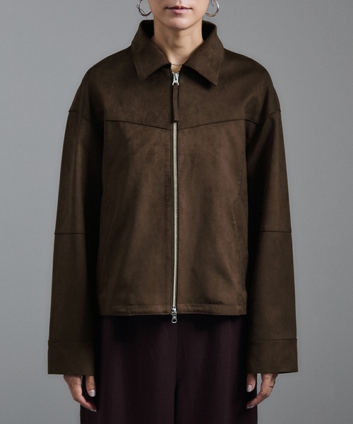 WEB限定】スウェードライクダブルジップブルゾン（ブルゾン