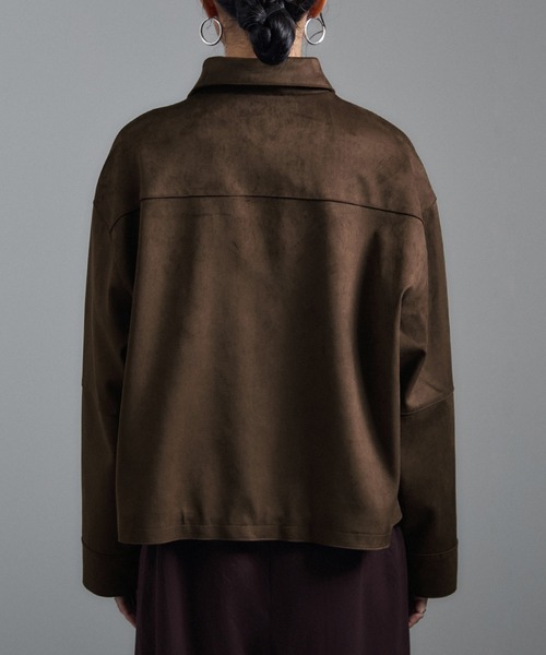 SALON adam et rope'（サロン アダム エ ロペ）の「【WEB限定】スウェードライクダブルジップブルゾン（ブルゾン・レディース・キャメル/ブラウン・FREE）」の16枚目の写真