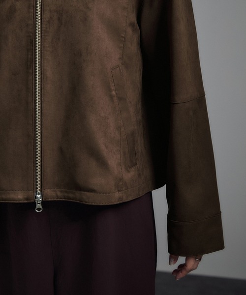 セール】【WEB限定】スウェードライクダブルジップブルゾン（ブルゾン