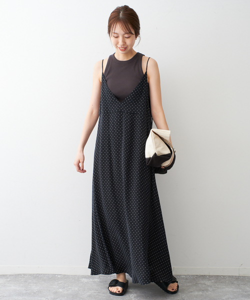 spick&span ドットフレアキャミワンピース ドットフレアキャミワンピース | スピック＆スパン(Spick and