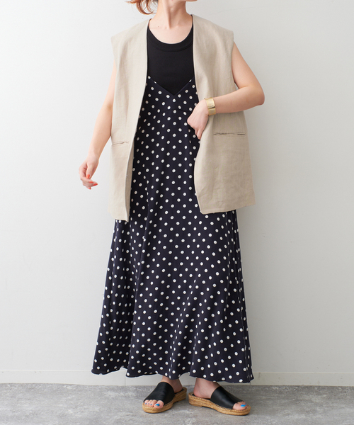 spick&span ドットフレアキャミワンピース ドットフレアキャミワンピース | スピック＆スパン(Spick and