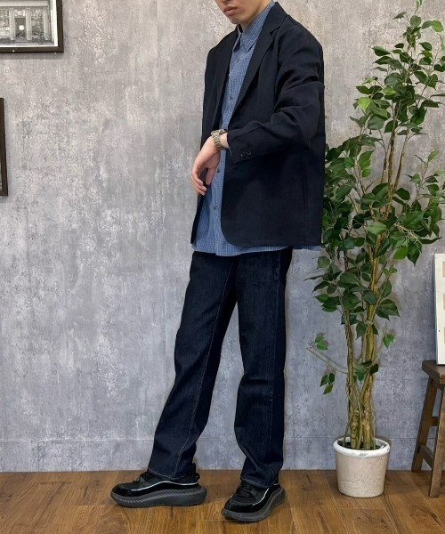 BACK NUMBER（バックナンバー）の「【BACK NUMBER】リネンライクテーラードジャケット（セットアップ対応）（テーラードジャケット・メンズ・ネイビー/ダークグレー・L/M/XL）」の13枚目の写真