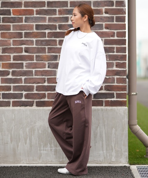 RVCA(ルーカ)の「RVCA/ルーカ バギースウェットパンツ BF044-P71(スウェットパンツ・レディース・ブラック/ブラウン・M/S)」の4枚目の写真