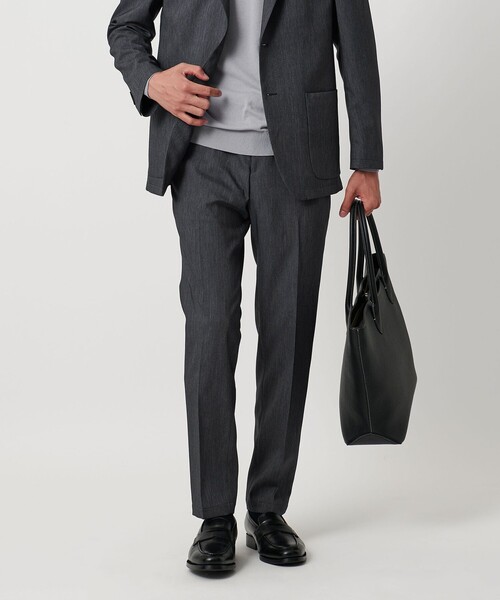 デニムライク ノープリーツ パンツ UA COZY ‐ウォッシャブル ヨコ