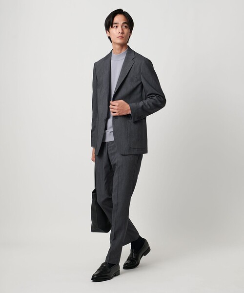 デニムライク ノープリーツ パンツ UA COZY ‐ウォッシャブル ヨコ