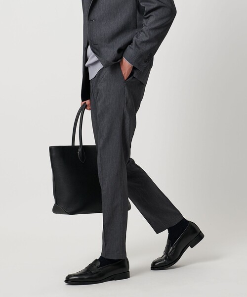 デニムライク ノープリーツ パンツ UA COZY ‐ウォッシャブル ヨコ