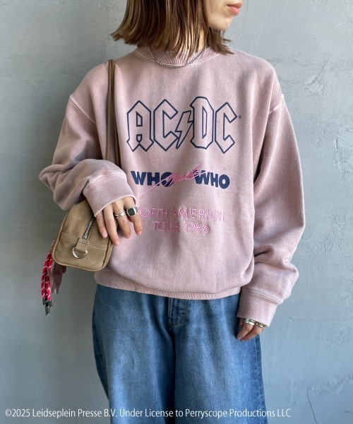 GOOD ROCK SPEED（グッドロックスピード）の「[GOOD ROCK SPEED/グッドロックスピード] 別注 AC/DC ロックプリントスウェット(Who Made Who)（スウェット・レディース・ピンク・M/L/XL）」の12枚目の写真