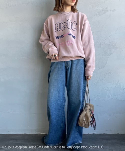 GOOD ROCK SPEED（グッドロックスピード）の「[GOOD ROCK SPEED/グッドロックスピード] 別注 AC/DC ロックプリントスウェット(Who Made Who)（スウェット・レディース・ピンク・M/L/XL）」の15枚目の写真