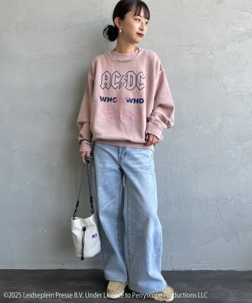 GOOD ROCK SPEED（グッドロックスピード）の「[GOOD ROCK SPEED/グッドロックスピード] 別注 AC/DC ロックプリントスウェット(Who Made Who)（スウェット・レディース・ピンク・M/L/XL）」の9枚目の写真