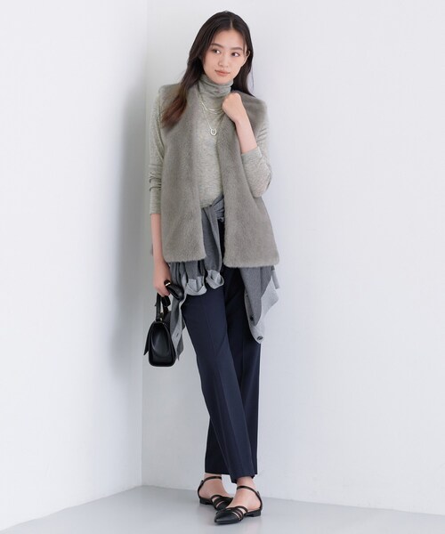 INDIVI(インディヴィ)の「【洗える/薄手/ラメ】シアーラメニット(ニット/セーター・レディース・グレー系3/ブラック/オフホワイト/ダークブラウン系3/チャコール・38/34/15 /13/05)」の20枚目の写真