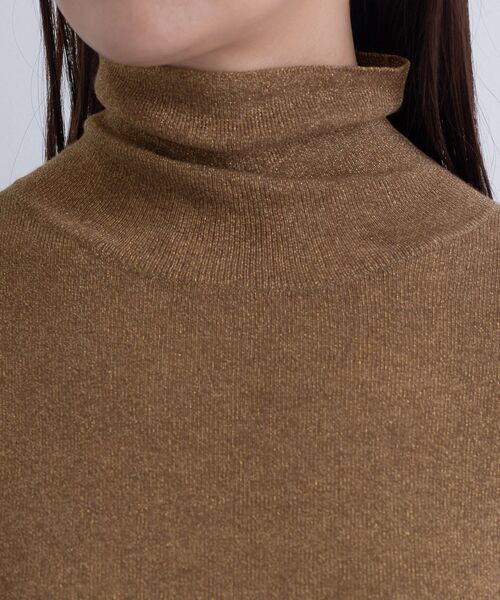 INDIVI(インディヴィ)の「【洗える/薄手/ラメ】シアーラメニット(ニット/セーター・レディース・グレー系3/ブラック/オフホワイト/ダークブラウン系3/チャコール・38/34/15 /13/05)」の6枚目の写真