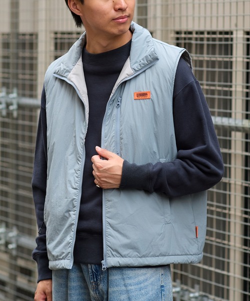 UNIVERSAL OVERALL（ユニバーサルオーバーオール）の「INSULATION ZIPUP VEST（ベスト・メンズ・ベージュ/ライトブルーグレー/ブラック・MEDIUM/LARGE）」の15枚目の写真