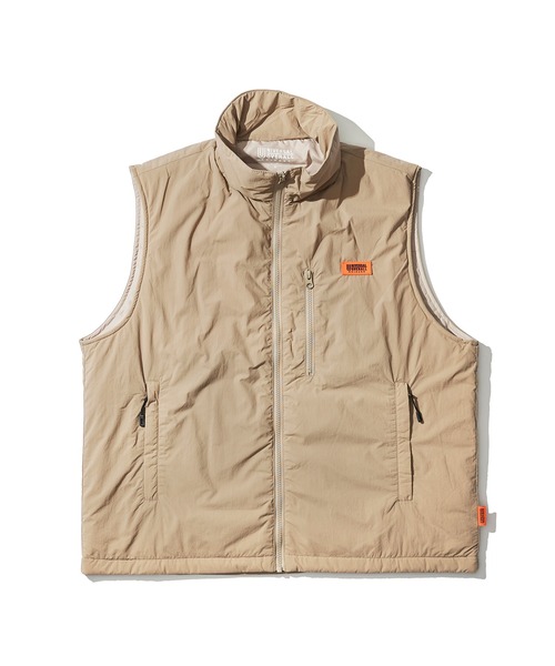 UNIVERSAL OVERALL（ユニバーサルオーバーオール）の「INSULATION ZIPUP VEST（ベスト・メンズ・ベージュ/ライトブルーグレー/ブラック・MEDIUM/LARGE）」の22枚目の写真
