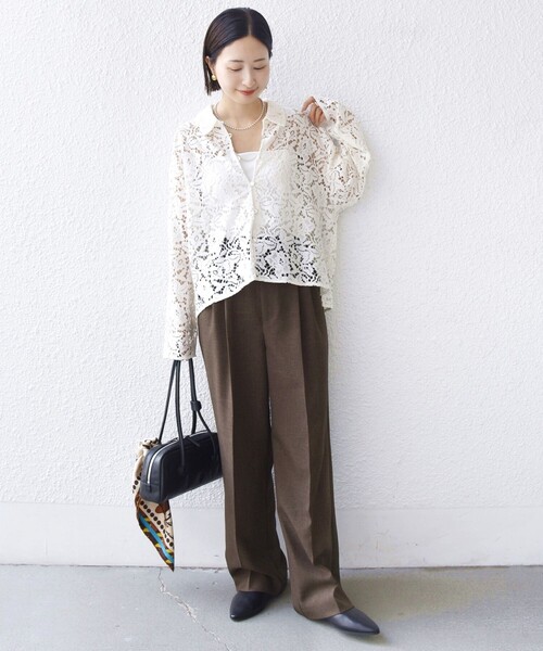セール】〈手洗い可能〉レース シャツ 羽織（シャツ/ブラウス）｜SHIPS