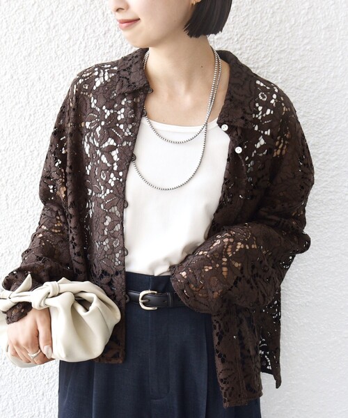 シップス（SHIPS）/〈手洗い可能〉レース シャツ 羽織 セール】〈手洗い可能〉レース シャツ 羽織（シャツ/ブラウス）｜SHIPS