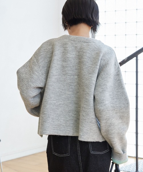 273t*美品 ドゥロワー 16Gコットンダブルフェイス ボーダーニット. 273t*美品 ドゥロワー 16Gコットンダブルフェイス ボーダーニット