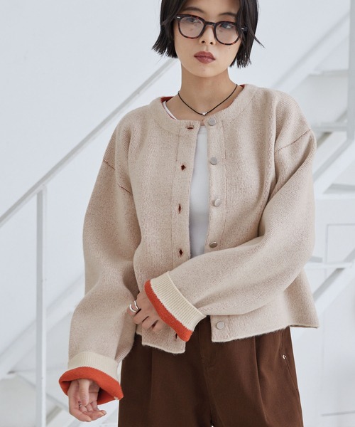 PFカーディガン LEPSIM（レプシィム）の「12ゲージフリンジZIPカーディガン