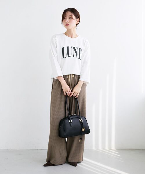 le.coeur blanc(ルクールブラン)の「《手洗い可能》ガンクラブチェックドロストパンツ(その他パンツ・レディース・ベージュ系その他2/ブラウン系その他2・38)」の5枚目の写真