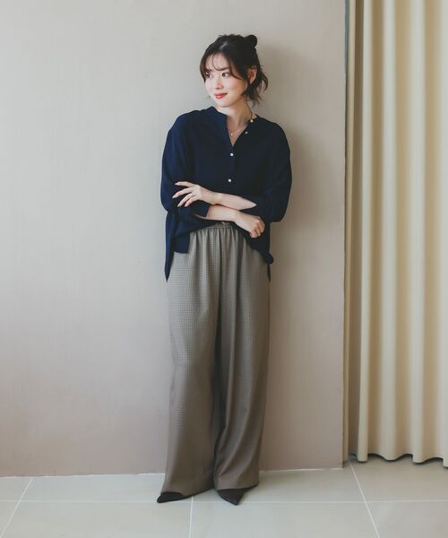 le.coeur blanc(ルクールブラン)の「《手洗い可能》ガンクラブチェックドロストパンツ(その他パンツ・レディース・ベージュ系その他2/ブラウン系その他2・38)」の13枚目の写真