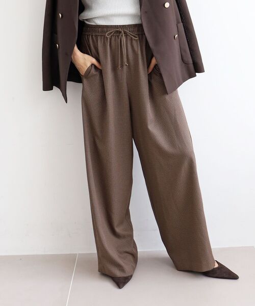 le.coeur blanc(ルクールブラン)の「《手洗い可能》ガンクラブチェックドロストパンツ(その他パンツ・レディース・ベージュ系その他2/ブラウン系その他2・38)」の17枚目の写真