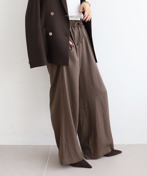 le.coeur blanc(ルクールブラン)の「《手洗い可能》ガンクラブチェックドロストパンツ(その他パンツ・レディース・ベージュ系その他2/ブラウン系その他2・38)」の18枚目の写真