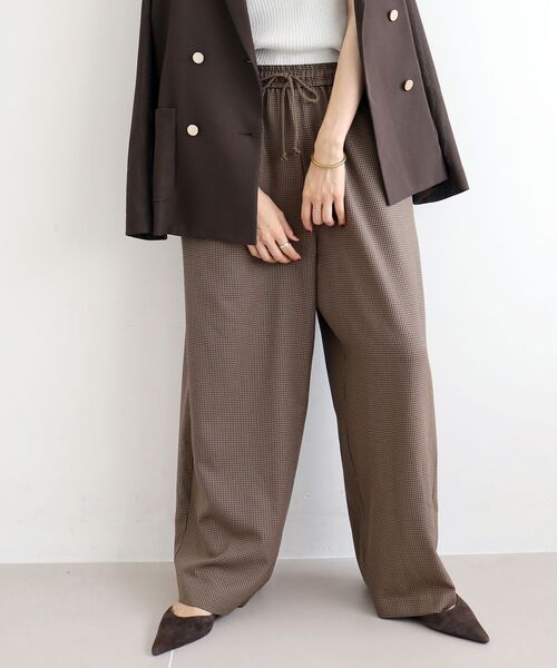 le.coeur blanc(ルクールブラン)の「《手洗い可能》ガンクラブチェックドロストパンツ(その他パンツ・レディース・ベージュ系その他2/ブラウン系その他2・38)」の20枚目の写真