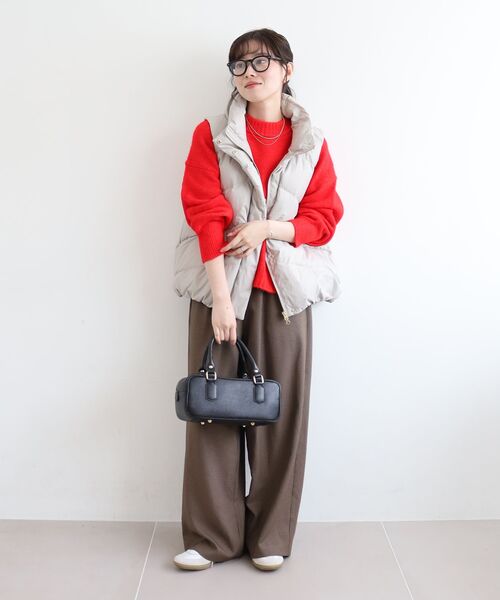 le.coeur blanc(ルクールブラン)の「《手洗い可能》ガンクラブチェックドロストパンツ(その他パンツ・レディース・ベージュ系その他2/ブラウン系その他2・38)」の4枚目の写真