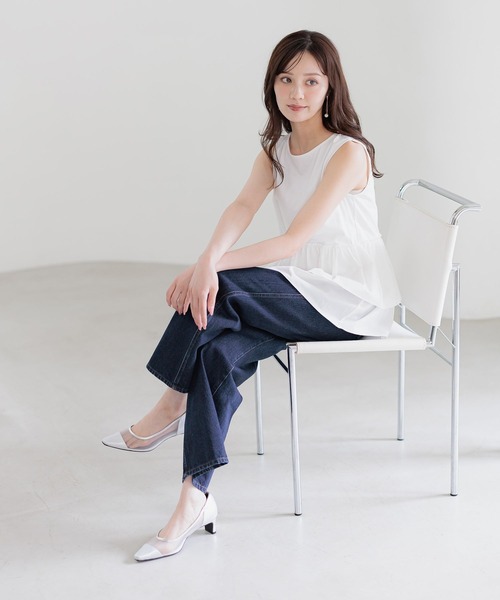 Andemiu（アンデミュウ）の「シアードットヒールパンプス587563（パンプス・レディース・ライトグレー/ブラック/アイボリー・MEDIUM/LARGE/SMALL/XS size）」の4枚目の写真