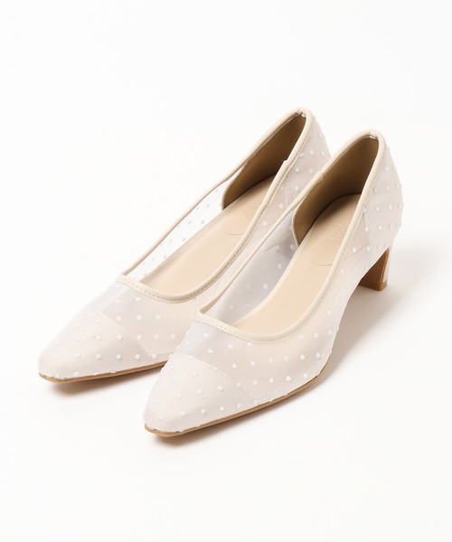 Andemiu（アンデミュウ）の「シアードットヒールパンプス587563（パンプス・レディース・ライトグレー/ブラック/アイボリー・MEDIUM/LARGE/SMALL/XS size）」の5枚目の写真