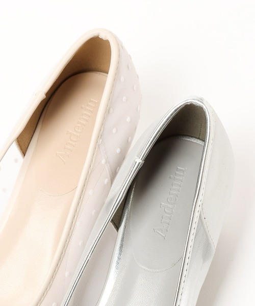 Andemiu（アンデミュウ）の「シアードットヒールパンプス587563（パンプス・レディース・ライトグレー/ブラック/アイボリー・MEDIUM/LARGE/SMALL/XS size）」の17枚目の写真