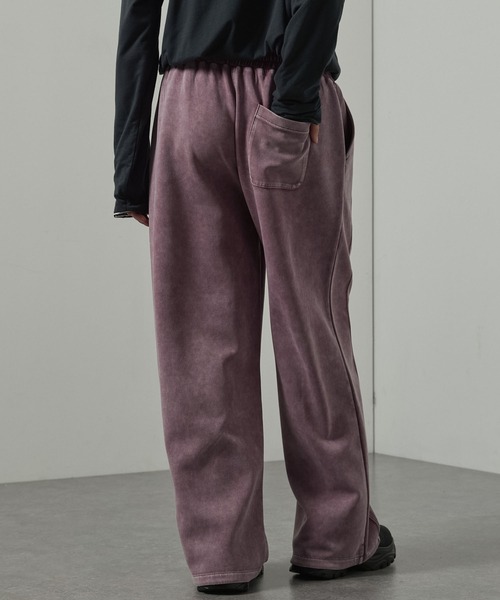 Alfred Alex(アルフレッドアレックス)の「【Alfred Alex】ヴィンテージ加工ケミカルウォッシュ ワンポイント刺繍 切り替えダンボールワイドスウェットパンツ【セットアップ対応】(スウェットパンツ・メンズ・ワイン/ブラック/グレー/ネイビー・L/M/S)」の13枚目の写真