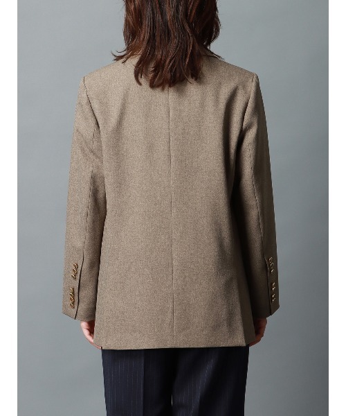 CIS.（シス）の「CIS． シグナルポイントジャケット ウォッシャブル ストレッチ ツイードライクポリエステル 無地（テーラードジャケット・レディース・グレー/ベージュ・36(7号)/38(9号)）」の5枚目の写真