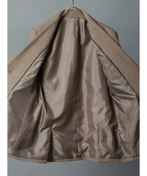 CIS.（シス）の「CIS． シグナルポイントジャケット ウォッシャブル ストレッチ ツイードライクポリエステル 無地（テーラードジャケット・レディース・グレー/ベージュ・36(7号)/38(9号)）」の6枚目の写真