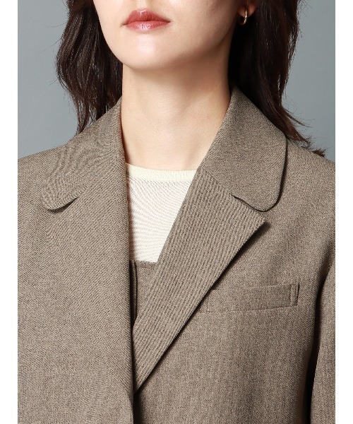 CIS.（シス）の「CIS． シグナルポイントジャケット ウォッシャブル ストレッチ ツイードライクポリエステル 無地（テーラードジャケット・レディース・グレー/ベージュ・36(7号)/38(9号)）」の8枚目の写真